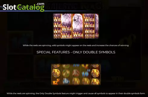 Special symbols screen. Casino Kakadu Majestic King slot