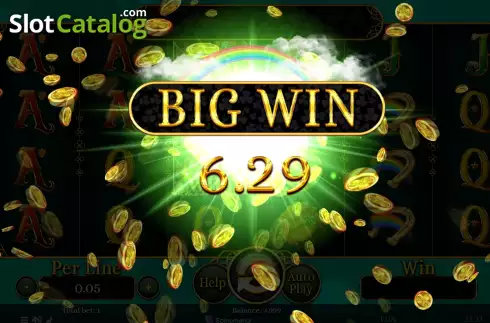 Big Win screen. Patrick's Collection 20 Lines slot