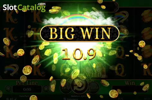 Big Win screen. Patrick's Collection 40 Lines slot