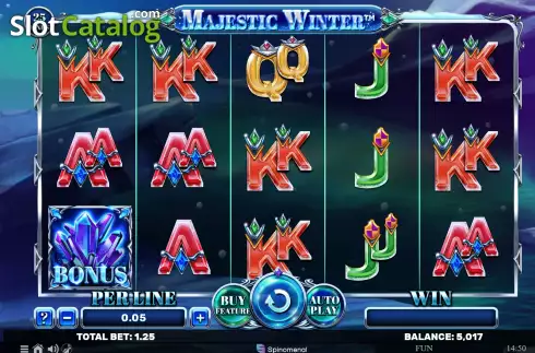 Game screen. Majestic Winter slot