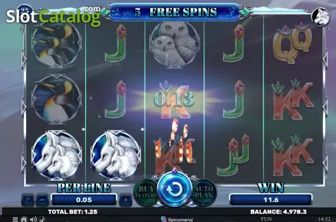 Free Spins Game screen 4. Majestic Winter slot