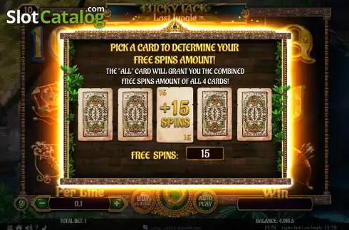 Free Spins Game screen 2. Lucky Jack Lost Jungle slot