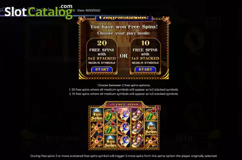 Free Spins feature screen. Times of Egypt - Pharaoh's Reign slot