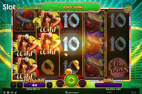 Free Spins screen 2. Reels Of Rio - Party Time slot
