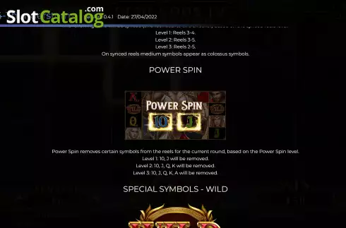 Power Spin screen. Demi Gods IV Thunderstorm slot