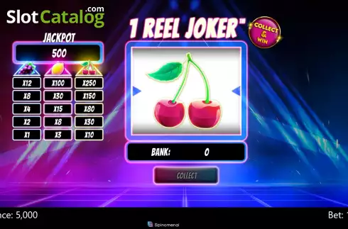Game screen. 1 Reel Joker slot