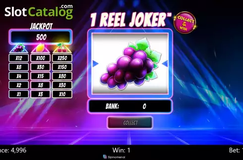 Win screen. 1 Reel Joker slot