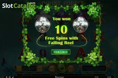 Free spins intro screen. Divine Forest slot