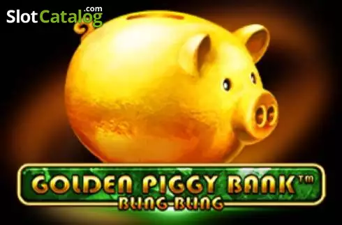 Golden Piggy Bank Bling Bling Logotipo
