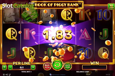 Win screen. Book Of Piggy Bank slot