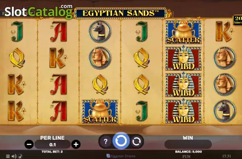 Reel screen. Egyptian Sands slot