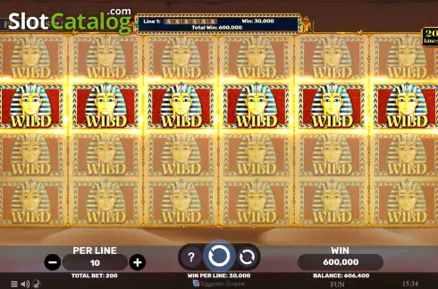 Win screen. Egyptian Sands slot