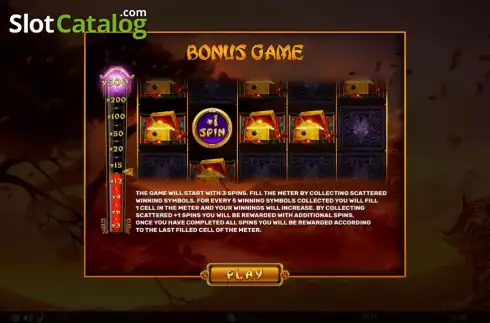 Bonus screen. Kitsune's Scrolls Sacred Flames slot