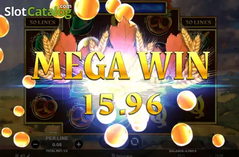 Mega Win screen. Beer O’clock slot