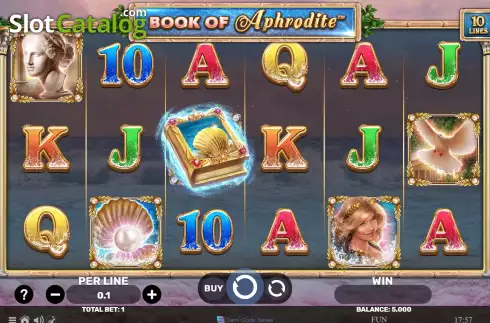 Game screen. Book Of Aphrodite slot