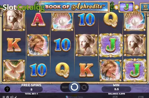 Free Spins screen 3. Book Of Aphrodite slot