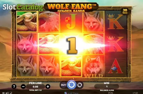 Skärmdump3. Wolf Fang Golden Sands slot