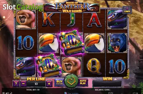 Game screen. Book Of Panther Wild Dawn slot