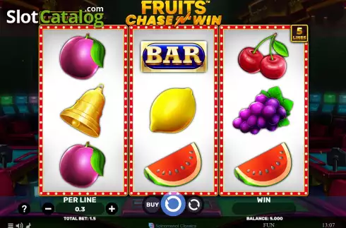 Game screen. Fruits Chase’N’Win slot