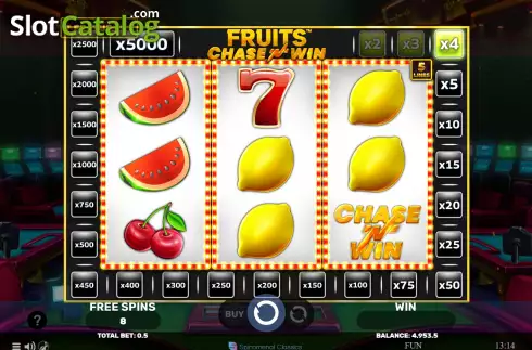 Ecran6. Fruits Chase’N’Win slot