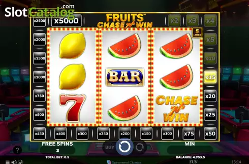 Free Spins screen 3. Fruits Chase’N’Win slot