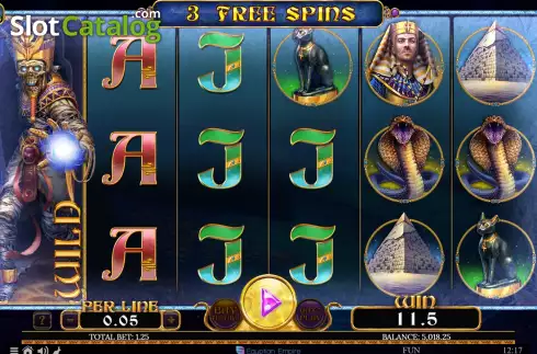 Free Spins screen 3. Egyptian Rebirth II Frozen Flames slot