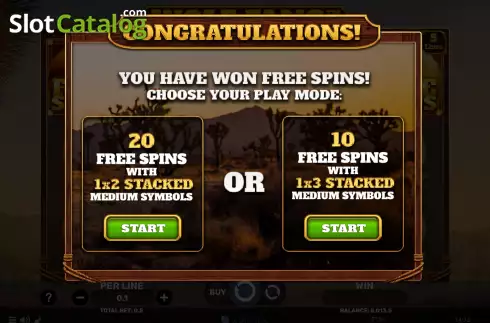 Free Spins screen. Wolf Fang The Wilderness slot