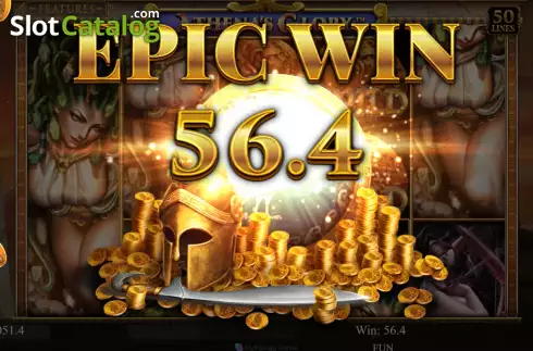 Epic Win screen. Athena's Glory slot