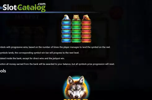 Game Rules screen 2. 1 Reel Wolf Fang slot