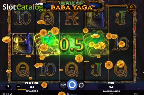 Win screen. Book of Baba Yaga slot