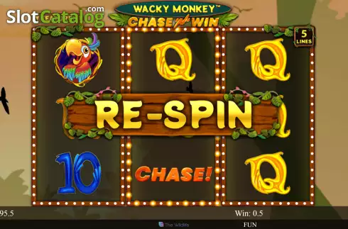 Re-spin screen. Wacky Monkey Chase’N’Win slot