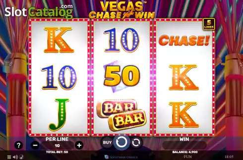 Win screen. Vegas Chase’N’Win slot