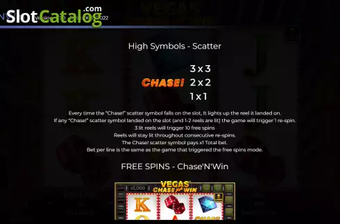 Ecran4. Vegas Chase’N’Win slot