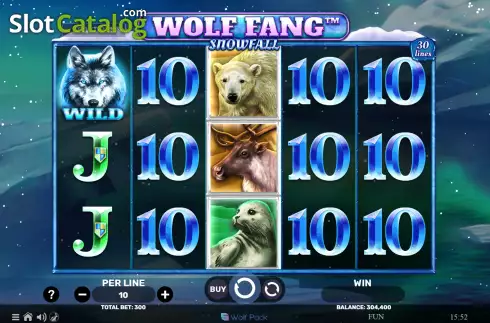 Reel screen. Wolf Fang Snowfall slot