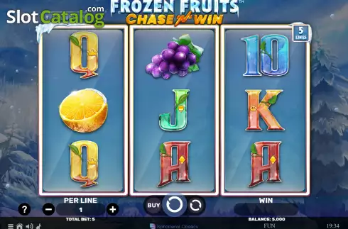 Bildschirm2. Frozen Fruits Chase N Win slot