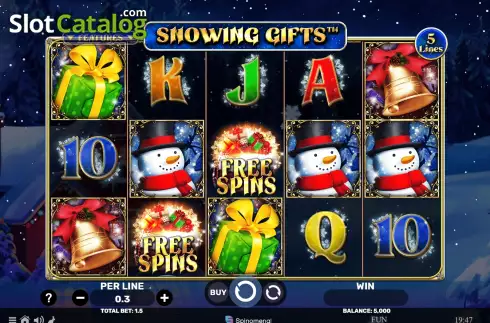 Bildschirm2. Snowing Gifts slot