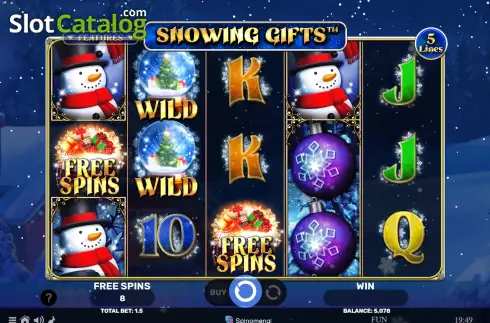 Bildschirm6. Snowing Gifts slot