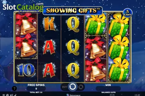 Bildschirm7. Snowing Gifts slot
