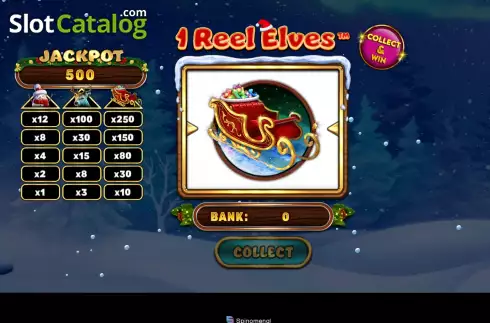 Game screen. 1 Reel Elves slot