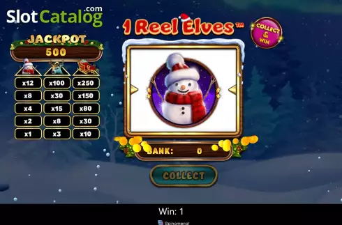 Win screen. 1 Reel Elves slot