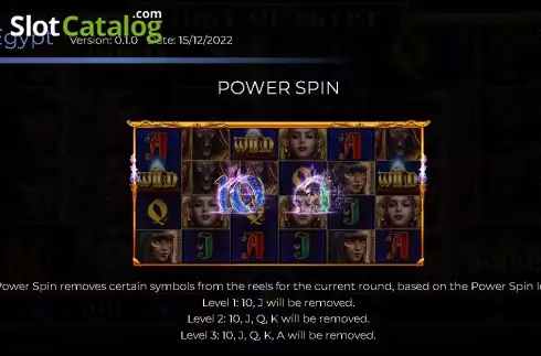 Power Spin screen. Story of Egypt - Egyptian Darkness slot