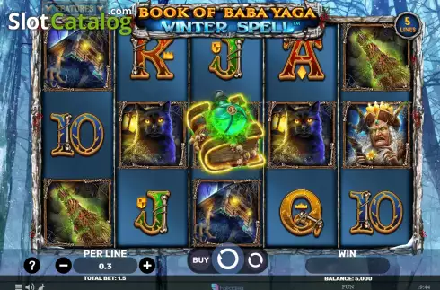 Game screen. Book of Baba Yaga - Winter Spell slot