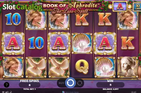 Free Spins screen 2. Book Of Aphrodite - The Love Spell slot