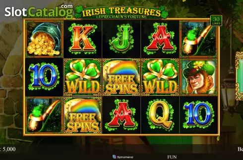 Reel screen. Irish Treasures - Leprechauns Fortune slot