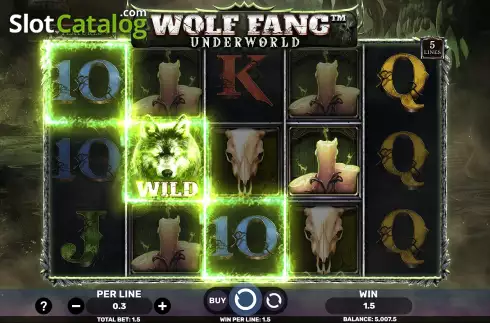 Win Screen. Wolf Fang - Underworld slot