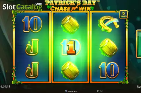 Win screen. Patrick's Day Chase 'N' Win slot
