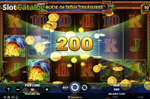 Win screen 2. Book of Irish Treasures slot