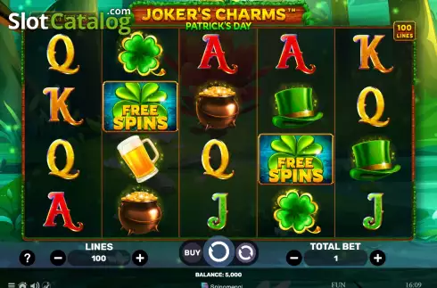Captura de tela2. Joker's Charms Patrick's Day slot