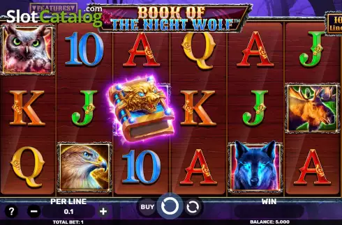 Game Screen. Book of the Night Wolf slot