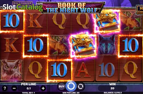 Win Screen 2. Book of the Night Wolf slot
